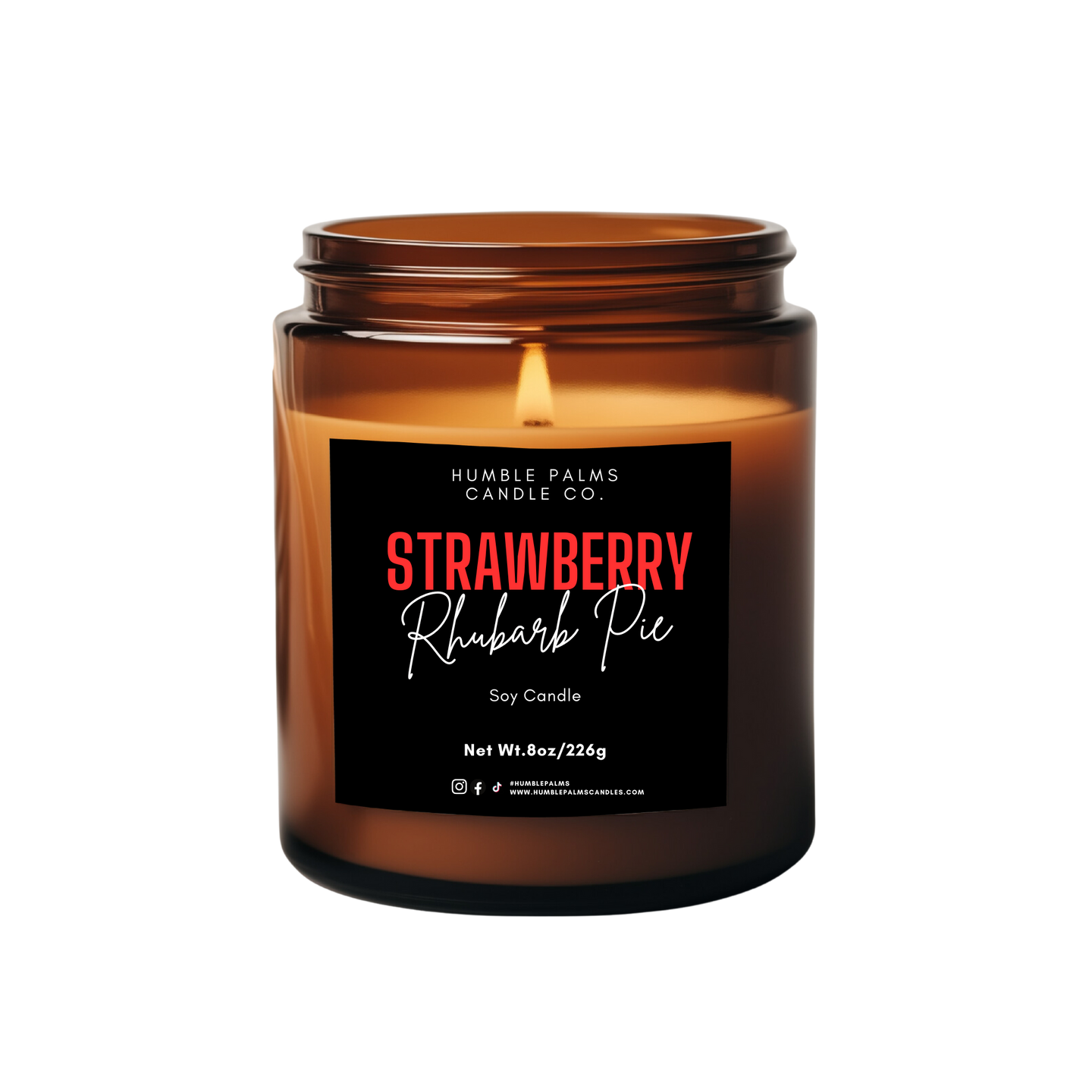 Strawberry Rhubarb Pie Soy Candle